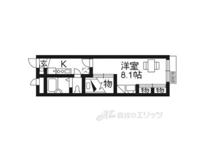 レオパレス FLOURISH(1K/2階)の間取り写真