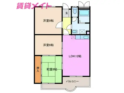 MEZON ASAHI(3LDK/4階)の間取り写真