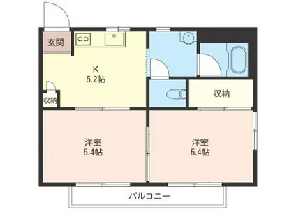 ドリームヒル磯子B(2K/2階)の間取り写真