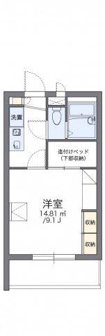レオパレスラフィーネ(1K/2階)の間取り写真