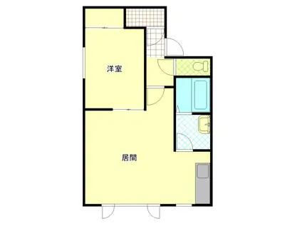 光ハイツ(1LDK/2階)の間取り写真