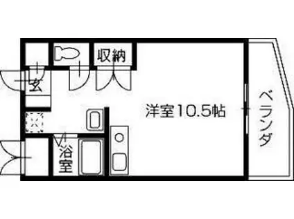 K`Sガーデン住吉II(ワンルーム/1階)の間取り写真