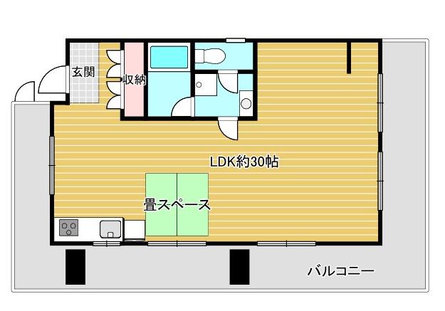 サニーライフ住吉(1LDK/4階)の間取り写真