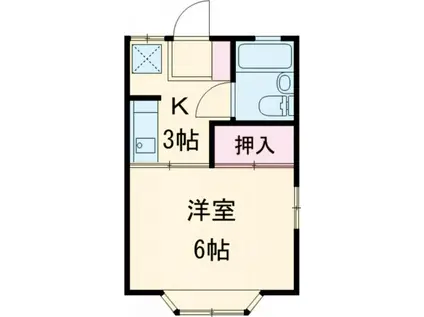 レジデンスムラセ(1K/2階)の間取り写真