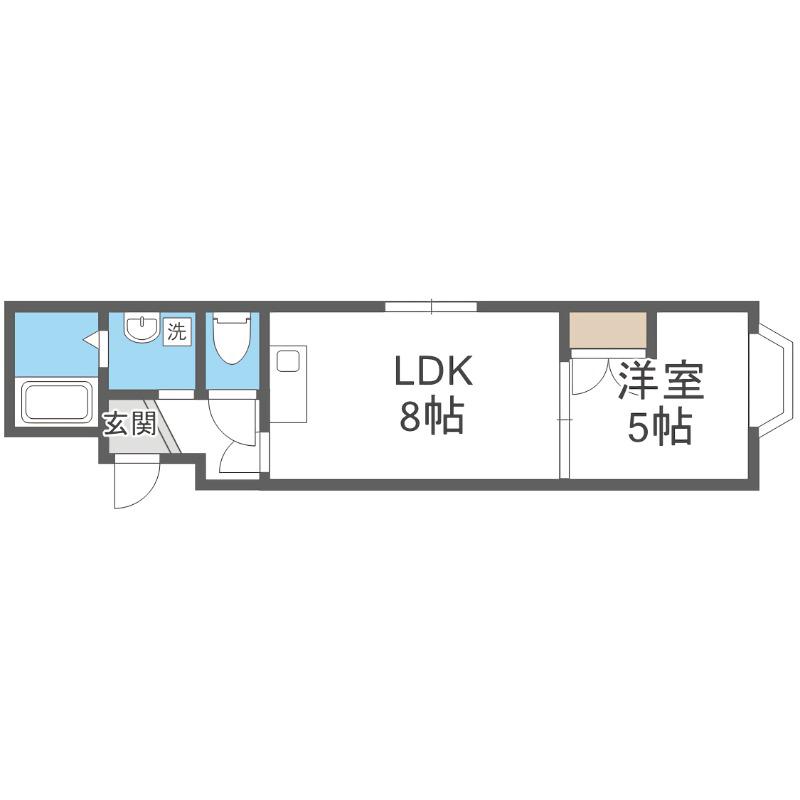 広和ハイツNO8(1LDK/4階)の間取り写真