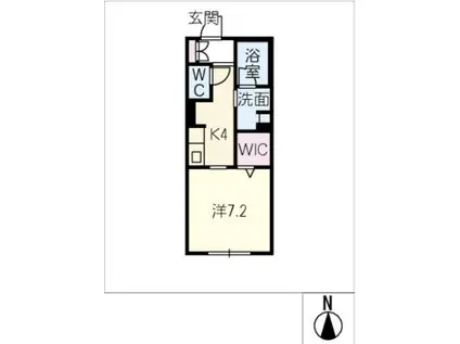 シャーメゾン大垣郭町(1K/1階)の間取り写真