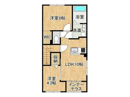 パル ヤマニ(2LDK/2階)の間取り写真