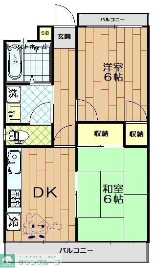 チェリーハイム(1LDK/3階)の間取り写真