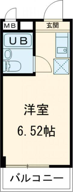 サニーパレスザウエスト(ワンルーム/2階)の間取り写真