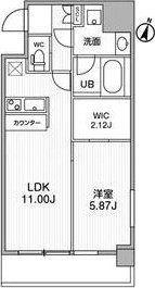 LA DOUCEUR天満(1LDK/12階)の間取り写真