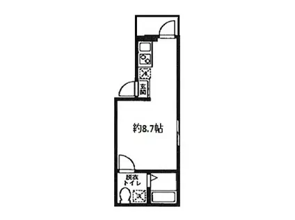 チャーリーズ ハウス根岸公園(ワンルーム/2階)の間取り写真