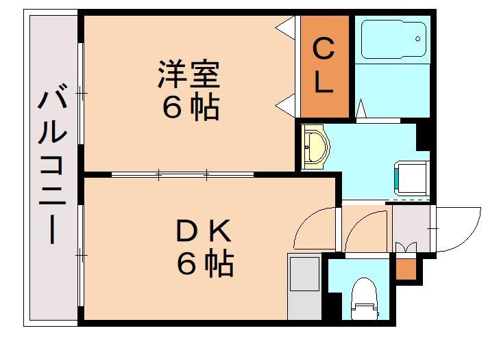 アムール美幸(1DK/3階)の間取り写真