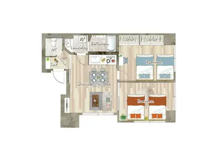 高輪SYマンション(2DK/8階)の間取り写真