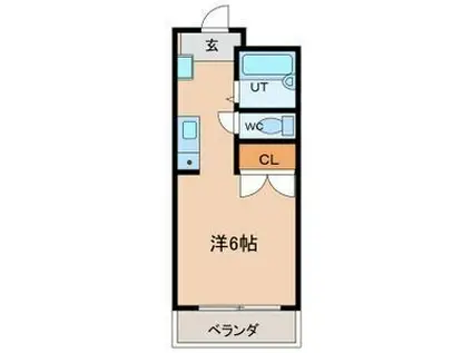 フォレストK3(ワンルーム/3階)の間取り写真