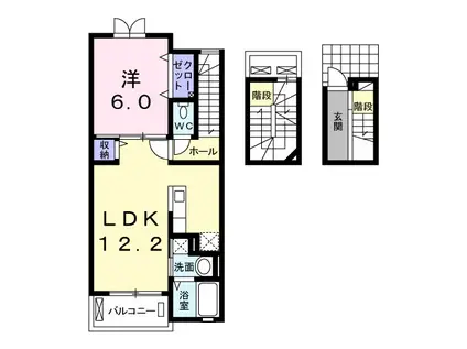 ピアブリーゼ蔵前(1LDK/3階)の間取り写真