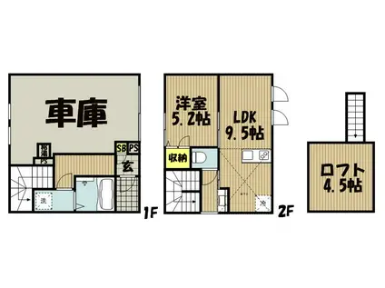 ベッロ スクーデリア(1LDK/2階)の間取り写真
