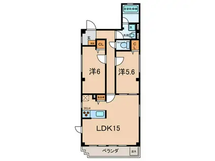 COZYCOURT垂水(2LDK/3階)の間取り写真