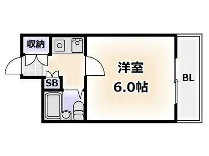 アパルト四天王寺I(1K/7階)の間取り写真