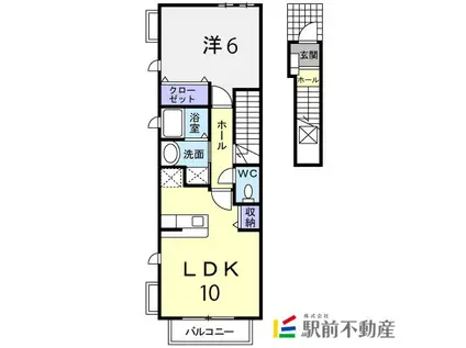 パラッツオA(1LDK/2階)の間取り写真
