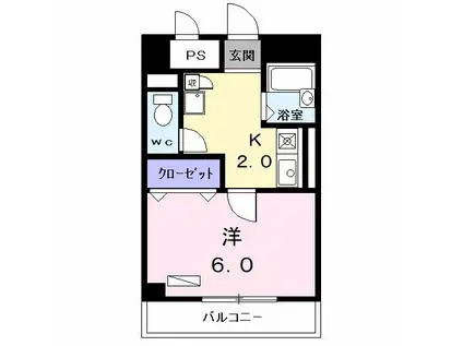 シェソワPARTIII(1K/2階)の間取り写真