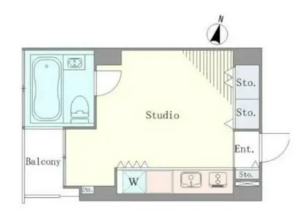 ベルメゾン南麻布GRAND ベルメゾン南麻布グランド(ワンルーム/6階)の間取り写真