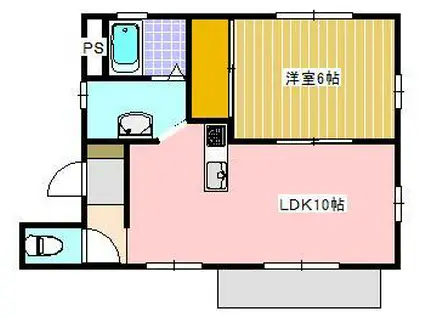 フォーブル136II(1LDK/2階)の間取り写真