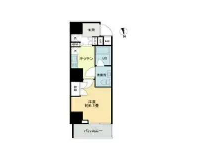 VIOR文京関口(1K/5階)の間取り写真