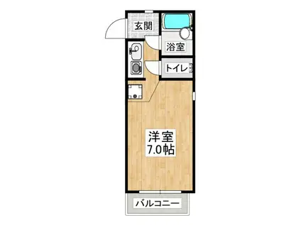 パンブロス2(ワンルーム/4階)の間取り写真