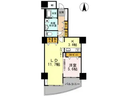 品川シーサイドビュータワーII(1LDK/19階)の間取り写真