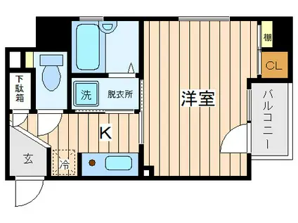 ベスト本郷(1K/8階)の間取り写真