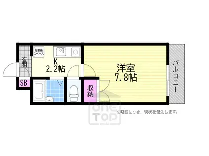 メゾン・ドュミール(1K/2階)の間取り写真