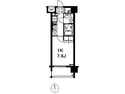 芝ウエスト(1K/3階)の間取り写真