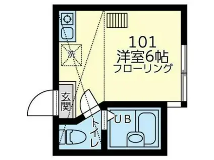 ユナイト追浜ヴィーナス(ワンルーム/1階)の間取り写真