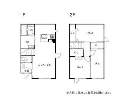 パルク緑町(3LDK/1階)の間取り写真