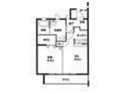 エルパティオ(1DK/1階)の間取り写真