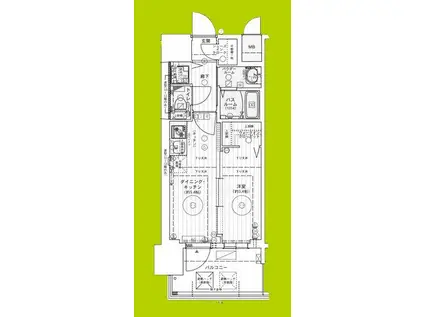 エステムコート難波ウエスト-SIDEIXレデント(1DK/5階)の間取り写真