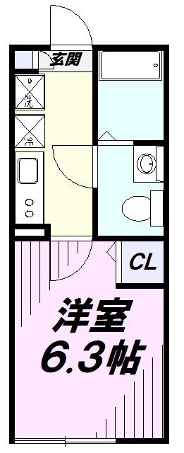 KEIAI RESIDENCE 清瀬III(1K/1階)の間取り写真