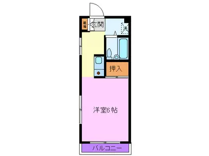 ベルシャトレ(ワンルーム/3階)の間取り写真