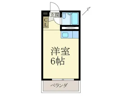 モンエソールIII(ワンルーム/2階)の間取り写真