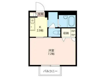 サンプレジオ(1K/2階)の間取り写真
