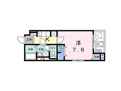 モアナエルア(1K/2階)の間取り写真