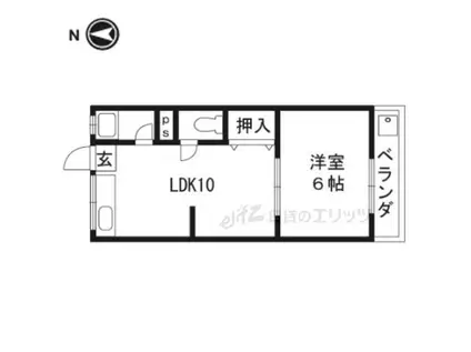 アオイハイツ(1LDK/2階)の間取り写真