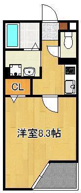 ロイヤルコートM(1K/3階)の間取り写真