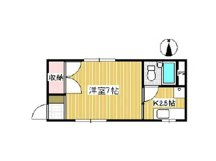 ビーナス(1K/2階)の間取り写真