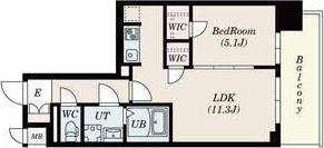 S-RESIDENCE日本橋QUALIER(1LDK/3階)の間取り写真
