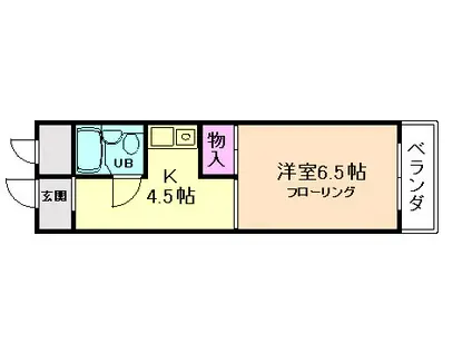 サンコート瀬川(1K/3階)の間取り写真