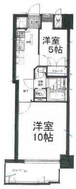 グラン藍場浜(2K/3階)の間取り写真