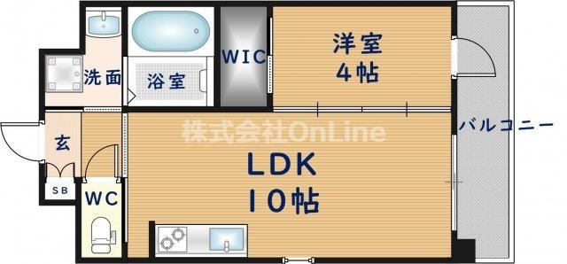 GRAN DUE永和駅前(1LDK/8階)の間取り写真