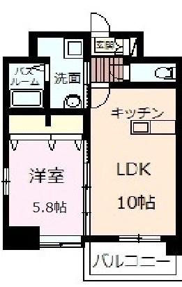 シェヌー白山(1LDK/2階)の間取り写真