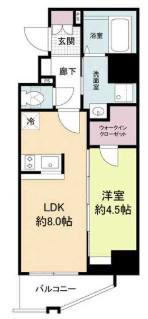 THE HUB MIYAKOJIMA(1LDK/2階)の間取り写真